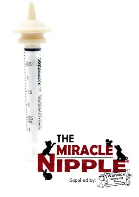 £14.99 • Buy Mini Miracle Nipple Teat & Oring Syringe Toy Puppy Kitten Small Mammal Whelping