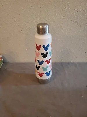 Disney Mickey Mouse 18 Oz Stainless Steel Water Bottle-White/Multicolor Mickey  • $15