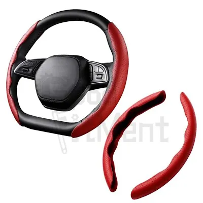 For Mazda CX3 CX5 CX7 CX9 Red & Carbon Leather Steering Wheel Cover 38cm/15'' AU • $19.94