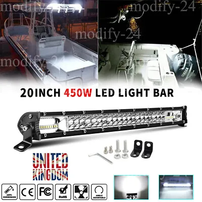 20'' Spreader Led Marine Navigation Deck/Mask Lights Bar Spot Lights Boat 12V24V • £23.11