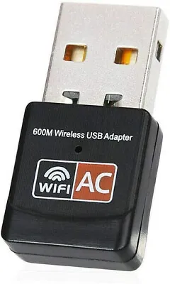 $10.89 • Buy Dual Band 600Mbps USB WiFi Wireless Dongle AC600 Lan Network Adapter 2.4GHz 5GHz