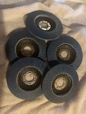 Westward 4-1/2  Flap Disc Type 29 7/8  Mounting Hole Medium 80 Grit Lot Of 5 • $22