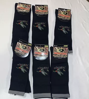 Mossy Oak - Lot 12 Pairs Men’s Duck - Dress Crew Socks - Size L (10-13) - Black • $39