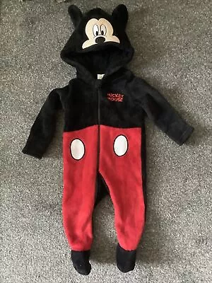 Disney Baby 0-3 Months Fleece Mickey Mouse Sleep Suit  • £0.50