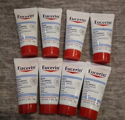 Lot Of 8 Eucerin Skin Calming Daily Moisturizing Creme Travel Size 1oz Dry Skin • $25.99