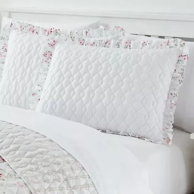 Reversible Cherry Blossom Floral 2-Piece Quilt Set Twin • $26.90