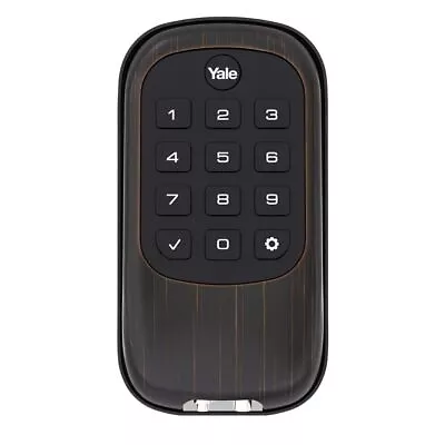 Yale Security Real Living ZWave Keyless Push Button Deadbolt Oil Rubbed Bronze • $129.99