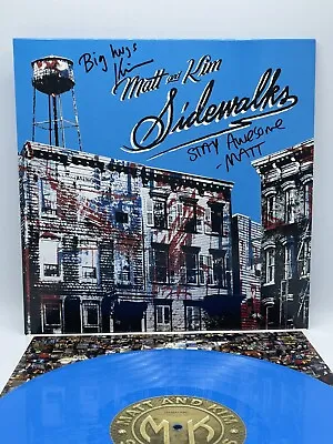 NEW Matt & Kim Sidewalks SIGNED Limited Indie Blue Color Vinyl LP Grand Record • $189.95