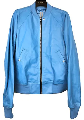£840 • Buy Rick Owens Full-Zip Bomber Jacket Performa F/w 20 Baby Blue Size IT50 RRP £1,890
