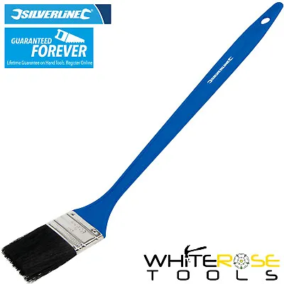 Silverline Radiator Paint Brush Long Reach Handle Flexible Decorating Painting • £7.35