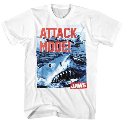 Jaws 70's Thriller Movie Great White Attack Mode Sinking Orca Boat Men's T Shirt • $39.66