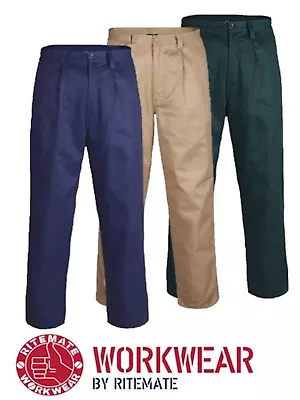 Ritemate - Cotton Drill Belt Loop Mens Work Pants Trousers - Rm1002 • $34.95