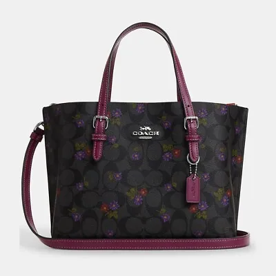 NWT Coach Mollie Tote 25 In Signature Canvas With Country Floral Print CM072 • $279