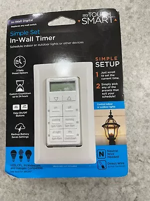 My Touch Smart In-Wall Digital Timer White 25055 New Sealed • $20.47