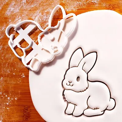 Cute Bunny Cookie Cutter - Easter Day Egg Hunt Fluffy Rabbit Pascha Baby Shower • £10.31