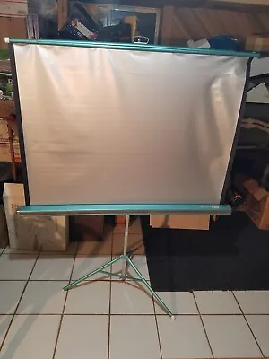 Old Movie Projector Screen Da-Lite Silverlite Screen • $60