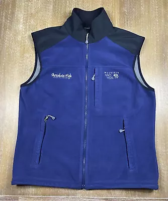 Mountain Hardwear Mountain Tech Vest Men L Navy Full Zip Fleece Mountain High • $29.99