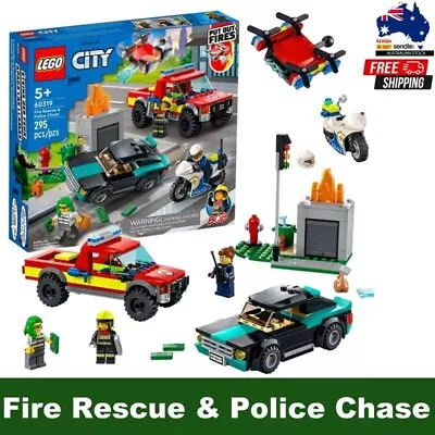 LEGO CITY: Fire Rescue & Police Chase (60319) Kids Building & Construction Toy • $52.95