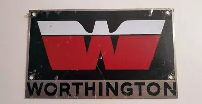 Vintage WORTHINGTON Compressor Services Sign Stainless Steel 7” X 4 1/4” • $9.99