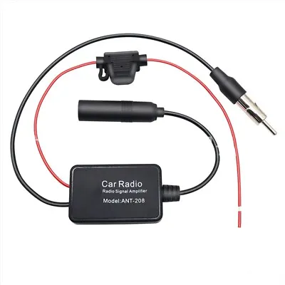 Universal Car FM/AM Signal Amplifier Car Radio Signal Booster Din Aerial Antenna • £7.29