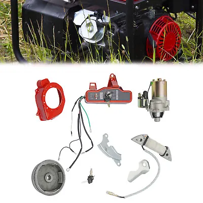 TOP For Honda GX200 6.5HP Electric Start Kit Starter Motor FlyWheel W/ Ring Gear • $72