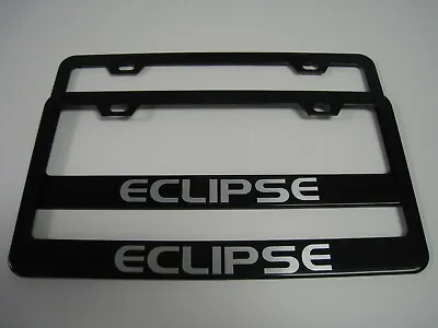 2 Brand New Mitsubishi  ECLIPSE  BLACK Metal License Plate Frame Front&Rear • $23.23