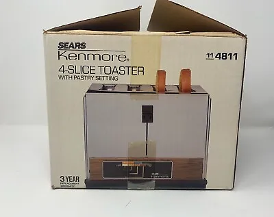 VINTAGE KENMORE SEARS MODEL 303.481101 CHROME  Retro 4 SLOT TOASTER 1980s 1970s  • $69.95