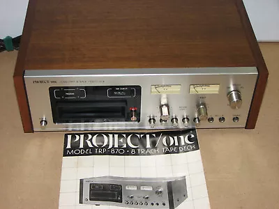 Vintage Project One TRP-870 Stereo 8-Track Tape Player/Recorder Deck Serviced • $187