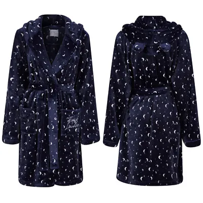 £19.99 • Buy Tokyo Laundry Dressing Gown Women's Soft Fleece Hooded Robe Bathrobe Sleepwear