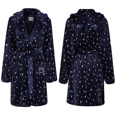 £19.99 • Buy Tokyo Laundry Dressing Gown Women's Soft Fleece Hooded Robe Bathrobe Sleepwear