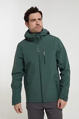 Mountain Warehouse Mens Waterproof Jacket Coat Cagoule Hood Breathable • £49.99