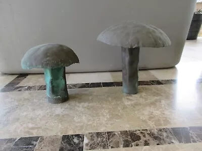 Cole & Son Hand-Forged Copper-pair Mushroom 3.5  & 5  Tall • $100