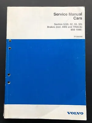 1996 Volvo 850 Brakes ABS TRACS Service Manual • $59.95