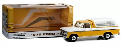 1:18 Greenlight *CHROME YELLOW* 1976 Ford F-100 Pickup Truck W/Topper *NIB* • $64.99