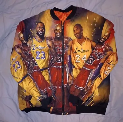 2XL Kobe  Bryant Michael Jordan LeBron James NBA Lakers Bulls Sport Jacket New • $75