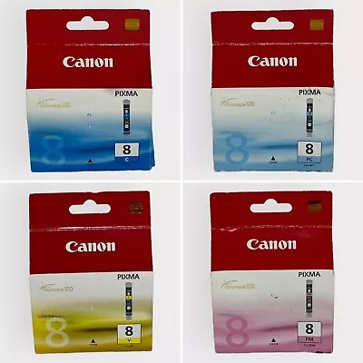 $19.99 • Buy New & Unopened Genuine Canon Pixma 8 Printer Ink Cartridge - Choose Your Colour