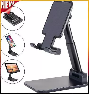 $11.95 • Buy Adjustable Phone Stand Tablet Desktop Holder Foldable Mount IPad IPhone Kindle