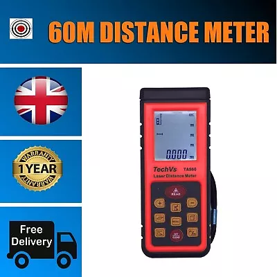£116.35 • Buy New 60m Laser Distance Meter Digital Ultrasonic Range Finder Measure Diastimeter