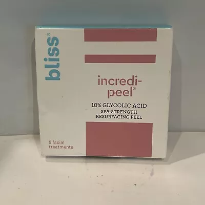 Bliss That’s Incredi-Peel Glycolic Acid Resurfacing Face Peel Pads - 5 Count New • $12.99