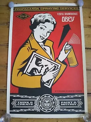 Shepard Fairey STAY UP GIRL Signed Print Obey Giant Poster Street Art • £89