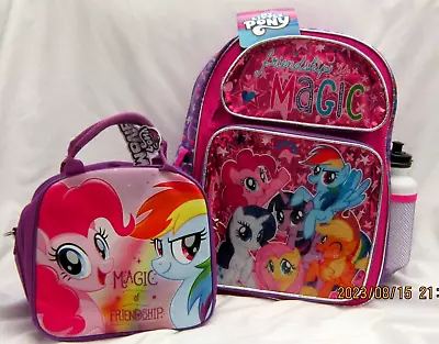 MY LITTLE PONY FRIENDSHIP 16  BACKPACK&MATCH INSULATED LUNCHBOX LUNCH BAG-NEW!v2 • $99.99