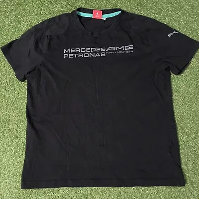 Puma Mercedes AMG Shirt Men's Large Black Petronas F1 Racing Tee EUC Germany Tee • $27.49