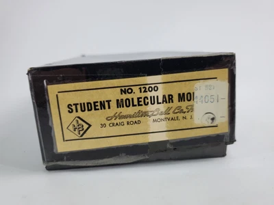 $20 • Buy Vintage Student Molecular Model Kit Hamilton Bell 1200 Organic Chemistry - 1970