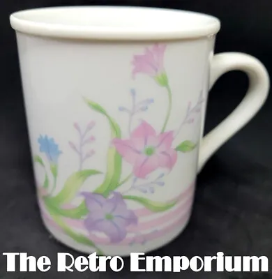 Vintage Coffee Mug WEBB Japan Pink Floral RETRO Coffee Mug Porcelain • $5