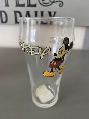 Disney Store Mickey Mouse Drinking Soda Water Glass Made In USA • $8.95