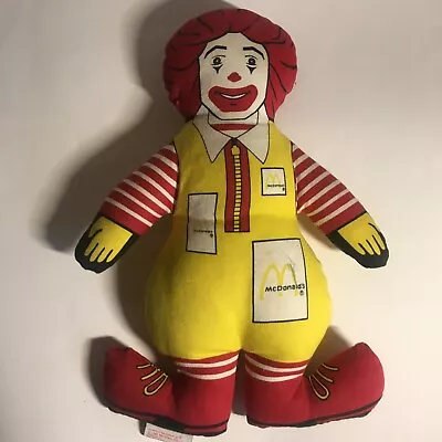 Ronald McDonald Doll Plush Pillow Toy 12  Vintage 1984 McDonald's Corp • $19.99