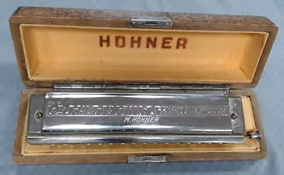 Vintage M. Hohner 64 Chromonica - C - Harmonica With Box - Germany • $50