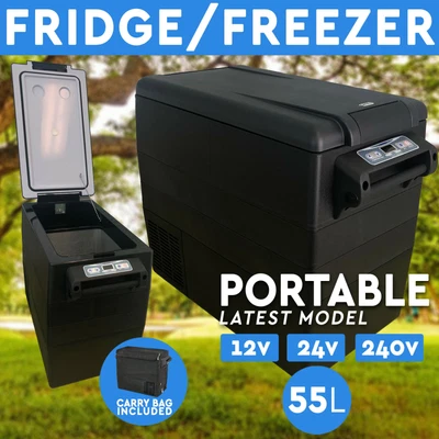 $379 • Buy 55L Portable Fridge Freezer 12V 24V 240V  For Camping Car Boating Caravan Bar 