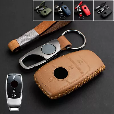 Real Leather Car Key Case Cover For Benz A B C E S G CLA CLS GLA GLB GLC GLE GLS • $32.50