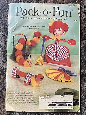 Vtg Pack O Fun Scrap Craft Magazine May 1973 Vintage Arts Mother’s Day Projects • $9.99